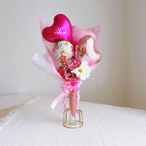 最短27日着【全9色】卒業式/卒業祝い/名前入り/バルーンブーケ/M/名