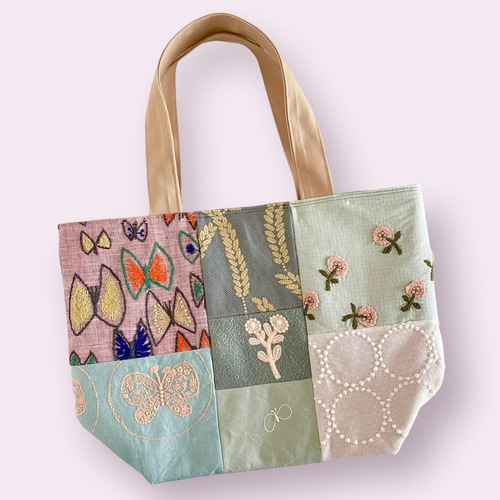 ミナペルホネン Mサイズ パッチワーク トートバッグ minaperhonen