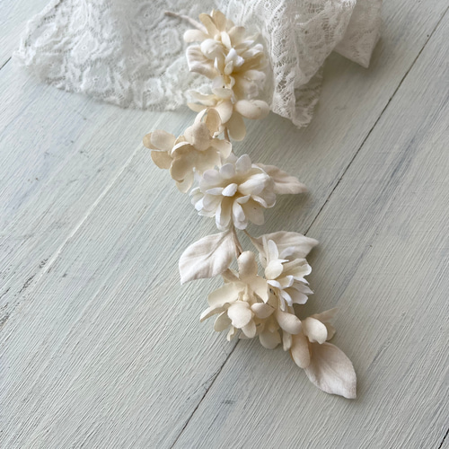 手染め花 ☆ 布花の髪飾り ヘッドドレス（アクセサリー） atelier