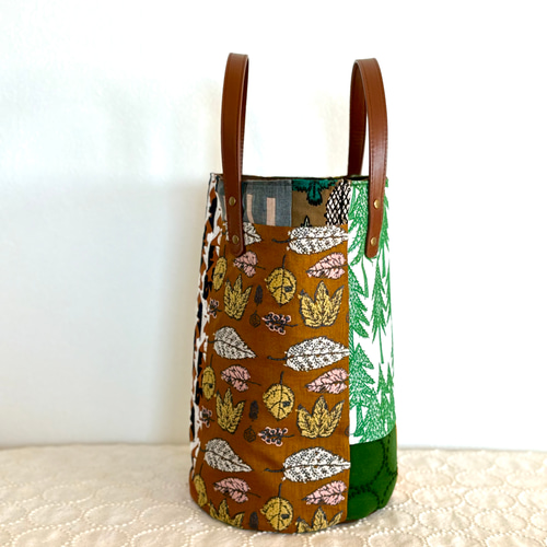 一点物 送料無料 ミナペルホネン バケツ型トートバッグ ハンドメイド