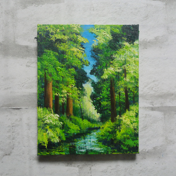 油絵 油彩 油彩画 絵 絵画 F0号【夏】 絵画 HR 通販 18539515