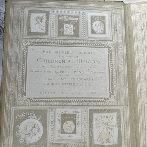 英国で出会った♪ アンティーク 古書 1890年版 詩集絵本 「TENS AND