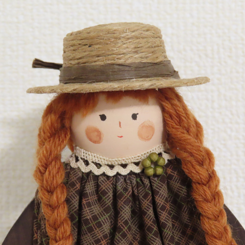 木製ドール*赤毛のアンのお人形（ウッデンドール/カントリードール