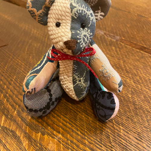 ミナペルホネンファブリックのハギレで作ったベア ぬいぐるみ noel+