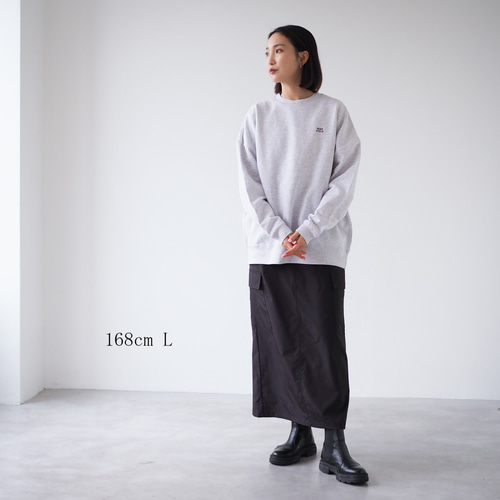 裏パイル】オーバーサイズスウェット DS アッシュグレー スウェット