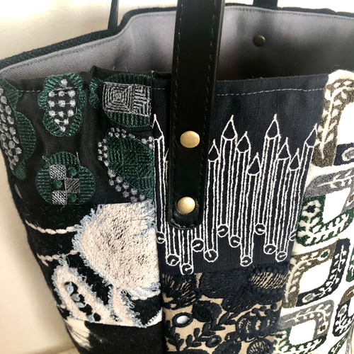 一点物 送料無料 ミナペルホネン バケツ型トートバッグ ハンドメイド