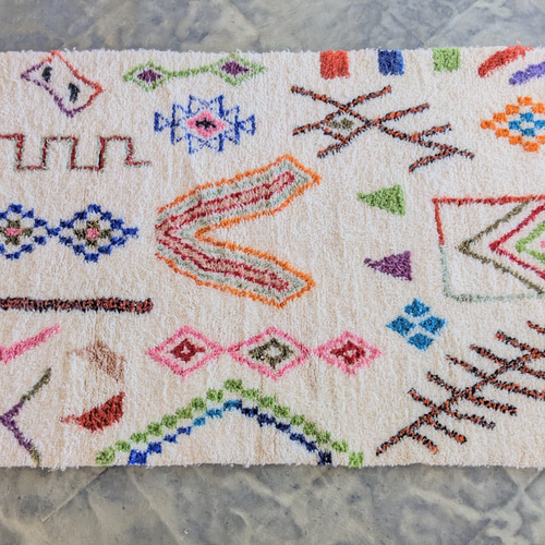 モロッコ直輸入 アジラルラグ-No6 104×161 カーペット・絨毯・ラグ