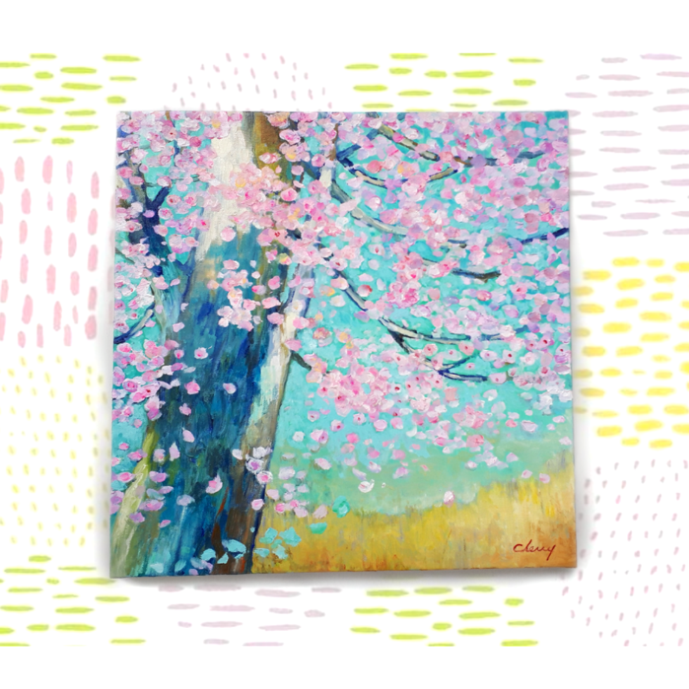 油絵【赤トンボ】1点物の原画/作者サイン入/F10号キャンバス 油絵【赤