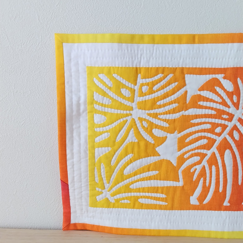 ハワイアンキルト】☆送料込み☆モンステラのタペストリー