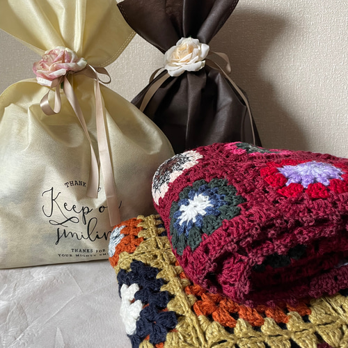 送料無料】こたつカバー マルチカバー ソファカバー モチーフ編み