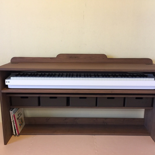 組立不要！完成品！サイズオーダー可能】電子ピアノキーボード台&勉強