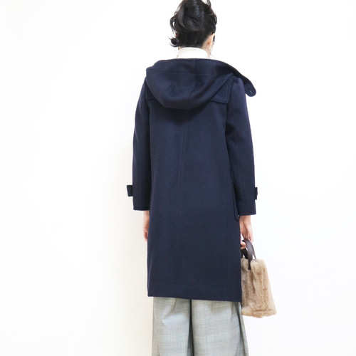 New冬【ネイビー】ウール100%ロングダッフルコート♥ コート mako&roko
