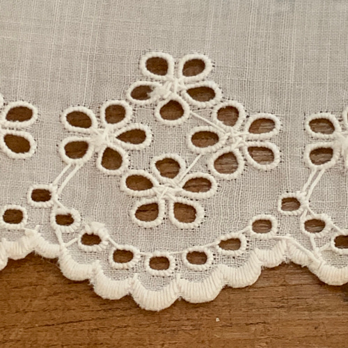 フランスアンティークカットワークレース・お花 98cm レース