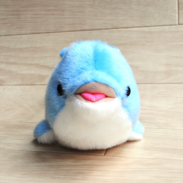 ぬいぐるみ イルカ いるか 口開け ブルー/ピンク 海洋生物の商品ページ