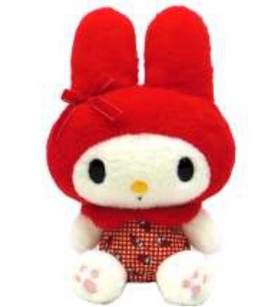 赤チェックシリーズ ぬいぐるみSサイズ マイメロディ サンリオ