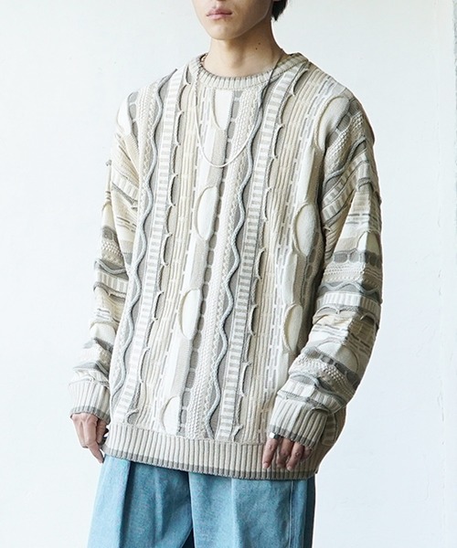 不思議色3Dニット 秋服 メンズ（ニット/セーター）｜MinoriTY