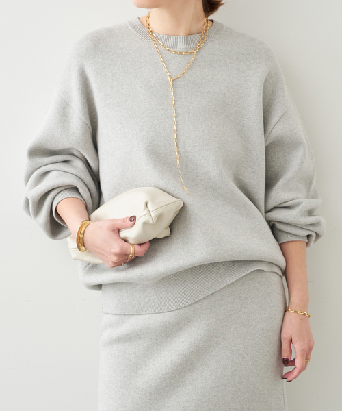 SMOOTH TOP クルーネック プルオーバー（ニット/セーター）｜Deuxieme