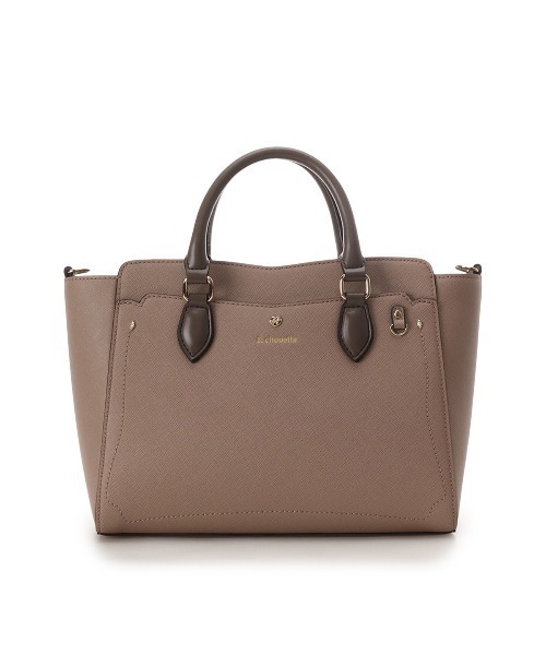 推し事バッグ》クリアポケット付きハートビジュートートバッグ