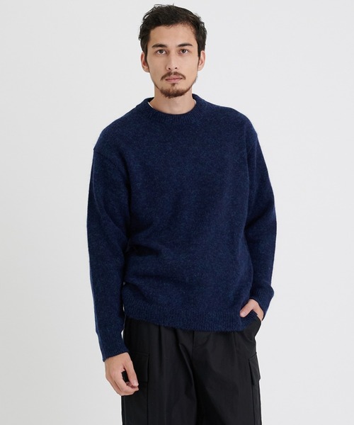 ATON/エイトン】WOOL MOHAIR CREWNECK SWEATER/ウールモヘヤクルー