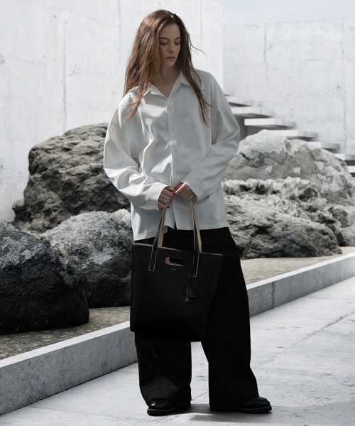 Switching 2way tote bag /切り替え 2way合皮トートバッグ（トート