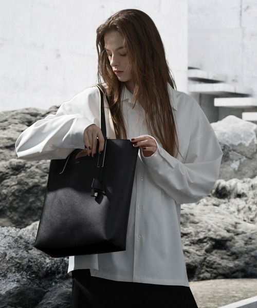 Switching 2way tote bag /切り替え 2way合皮トートバッグ（トート