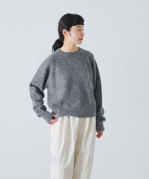 アルパカクルーネックニット（ニット/セーター）｜かぐれ（カグレ）の