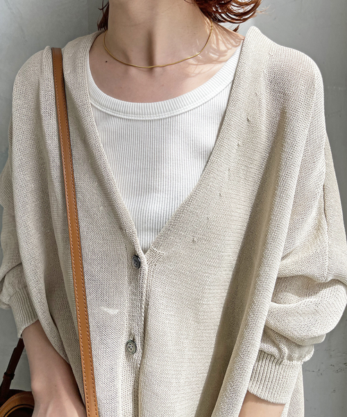 未使用スピックアンドスパン ダブルジャガード ビッグカーディガン