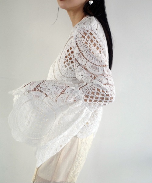 セール】MEDI INDIAN 2WAY BIG LACE TOPS（Tシャツ/カットソー