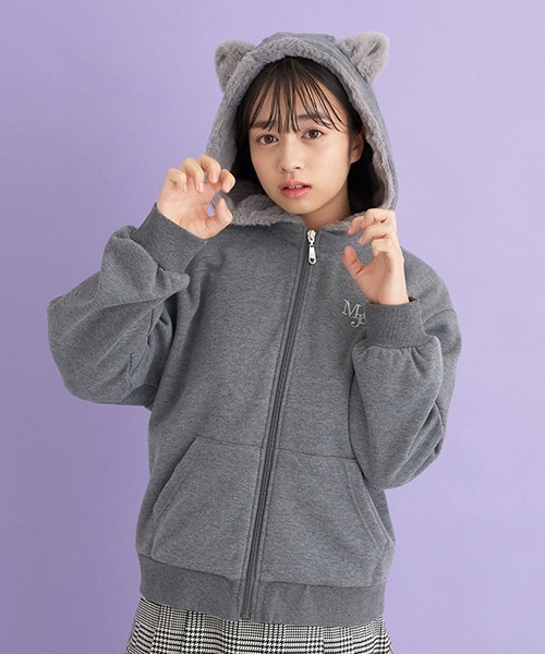 mezzo piano Junior（メゾピアノジュニア）の「耳つきパーカー（T