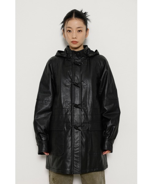 LAGUA GEM（ラグアジェム）の「フェイクレザーダッフルコート