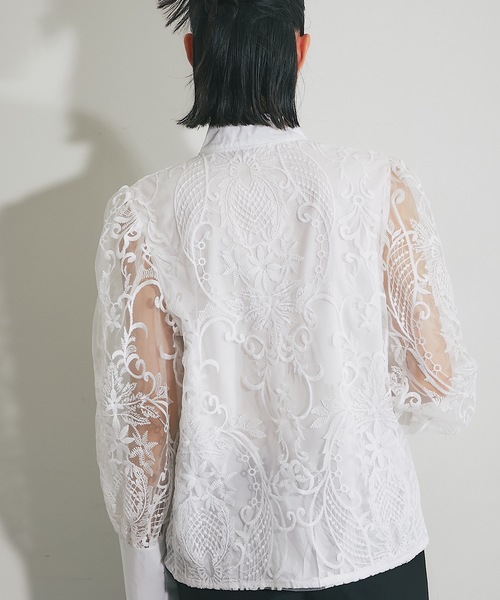 ANOTHER S（アナザーエス）の「花柄刺繍シャツブラウス（シャツ