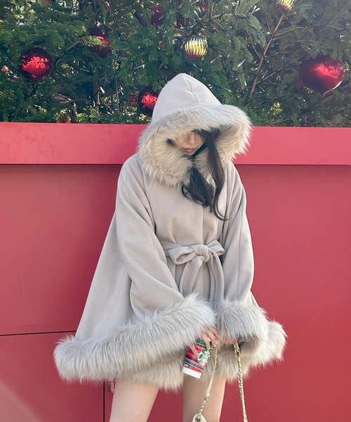 セール】【ZOZO限定】フードファーケープコート（その他アウター