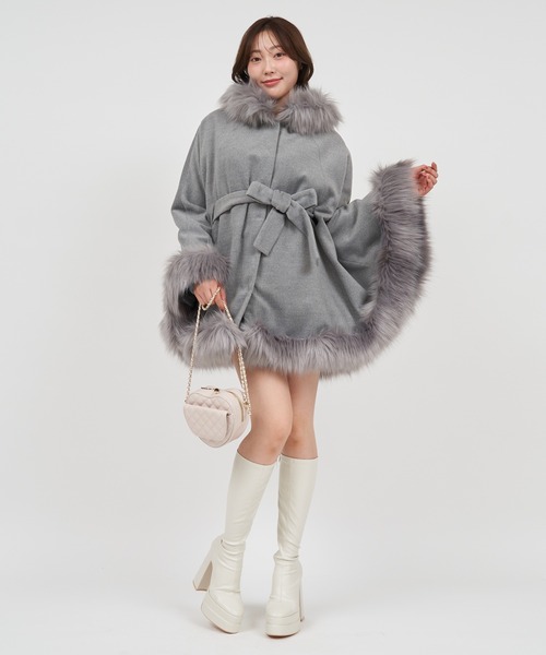 セール】【ZOZO限定】フードファーケープコート（その他アウター