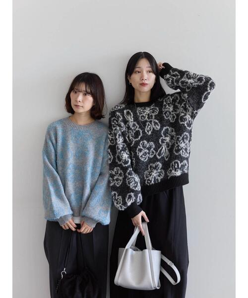 セール】花柄シャギーニットプルオーバー（ニット/セーター）｜Samansa