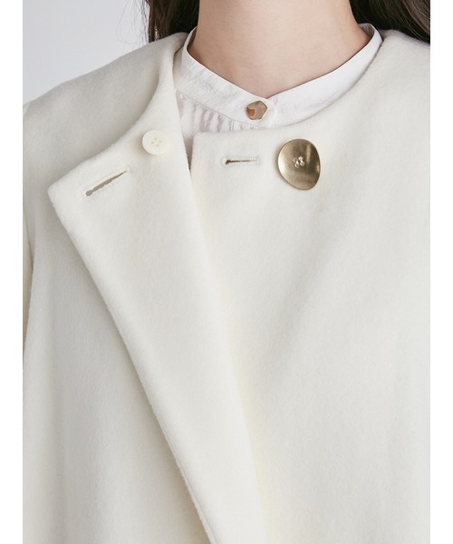 CELFORD（セルフォード）の「ノーカラーAラインコート（ノーカラー