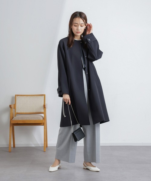 セール】ダブルクロスカルゼノーカラーコート（ノーカラーコート