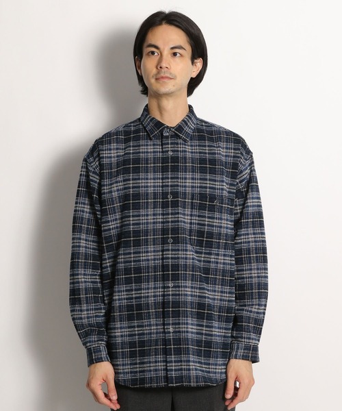 セール】モールツイードチェックシャツ（シャツ/ブラウス）｜niko and