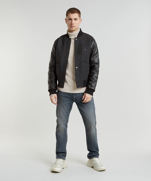 G-STAR（ジースター）の「VARSITY WOOL LEATHER JACKET/ウールレザー