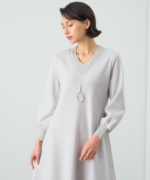 ANAYI（アナイ）の「スムースジャージーケーブル ワンピース