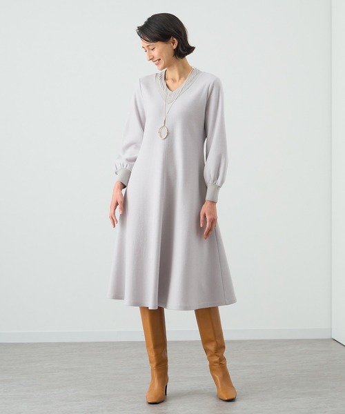 ANAYI（アナイ）の「スムースジャージーケーブル ワンピース