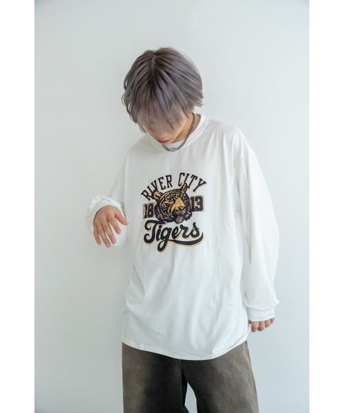 ヴィンテージライク タイガープリント長袖 ロングスリーブ ロンT T