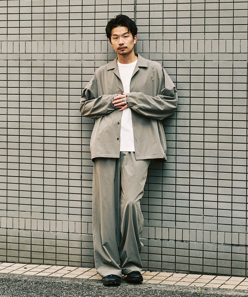 セール】オーバーサイズシャツ&ワイドスラックス UVカット