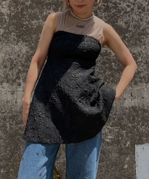 MEDI 2WAY JACQUARD BARE TOP（チューブトップ）｜Ameri（アメリ）の