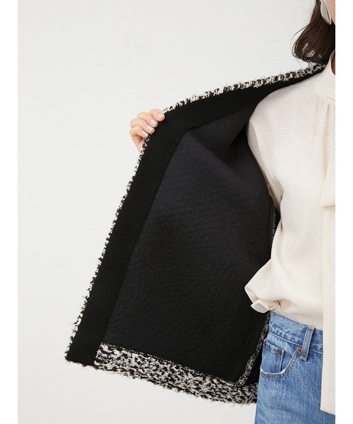 Mila Owen（ミラオーウェン）の「ミックスツイードニットカーディガン