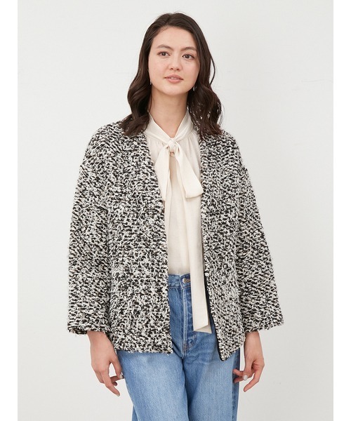 Mila Owen（ミラオーウェン）の「ミックスツイードニットカーディガン