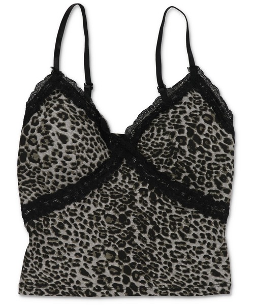 カップ付きキャミソール/ヒョウ柄レース/レオパード（キャミソール