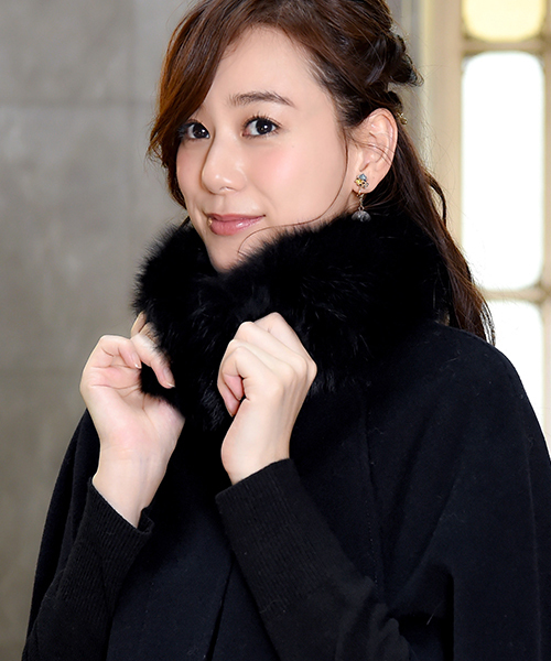 ウール100% ｜ リアルフォックスファー付きケープコート ｜ レディース