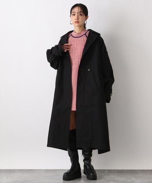 JEANASIS（ジーナシス）の「ヘリンボーンロングコート/263873（ステン