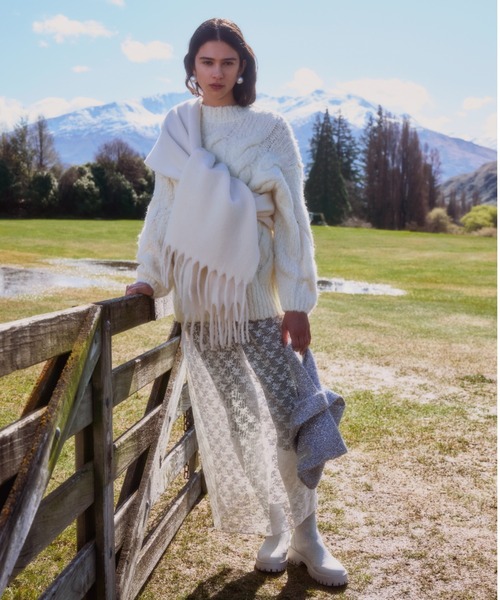 emmi（エミ）の「【emmi atelier】ecoロングニットブーツ（ブーツ