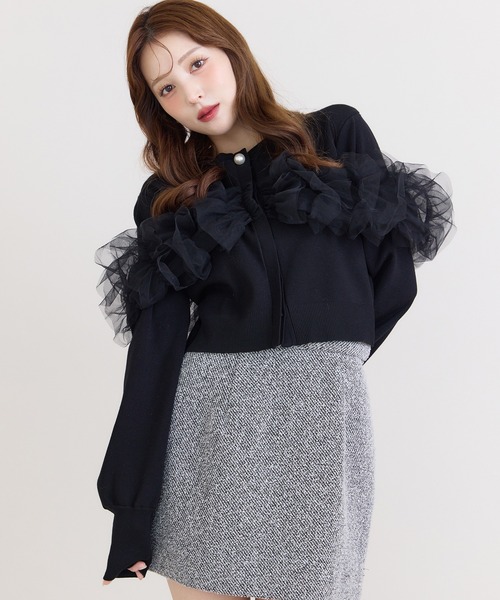 EIMY ISTOIRE（エイミーイストワール）の「チュールフリルニット